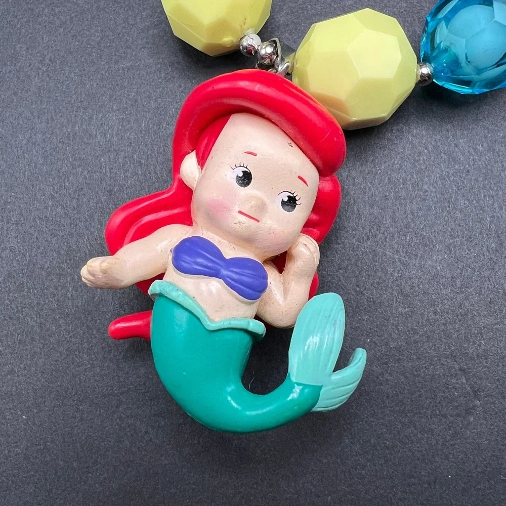 Mermaid Bubblegum Bead Necklace Multicolor Chunky Kidcore Little Ariel